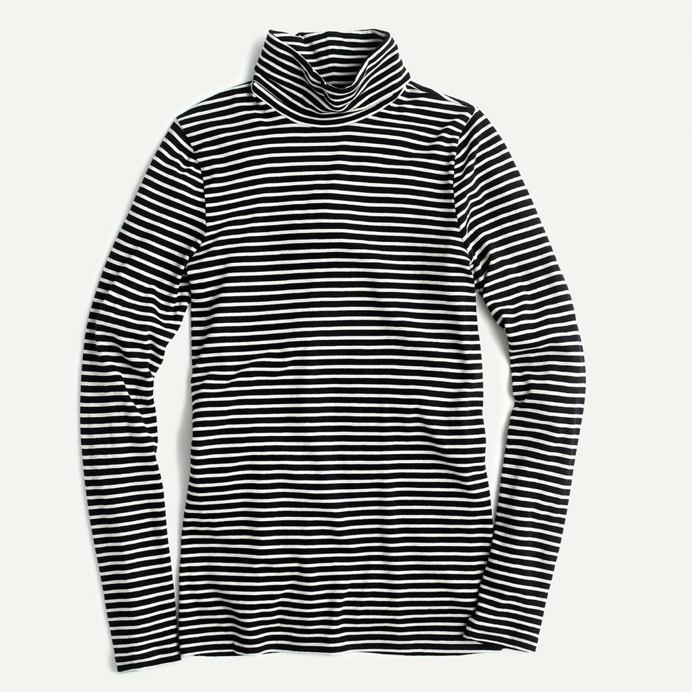 J. Crew Navy and White Striped Top